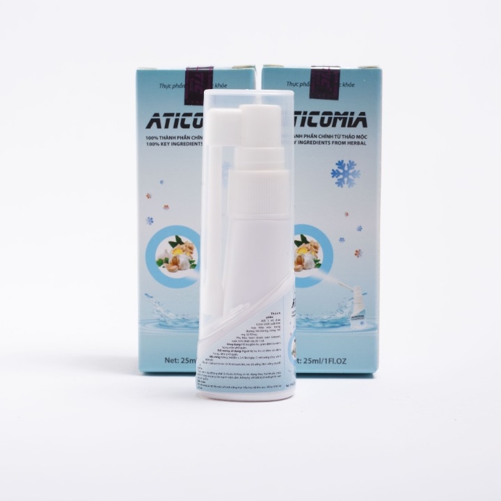 Chai Xịt ATICOMIA - Hỗ trợ Tăng cường sức đề kháng, hỗ trợ phòng và điều trị Virus, giải độc, sát khuẩn, cải thiện các triệu chứng về đường hô hấp