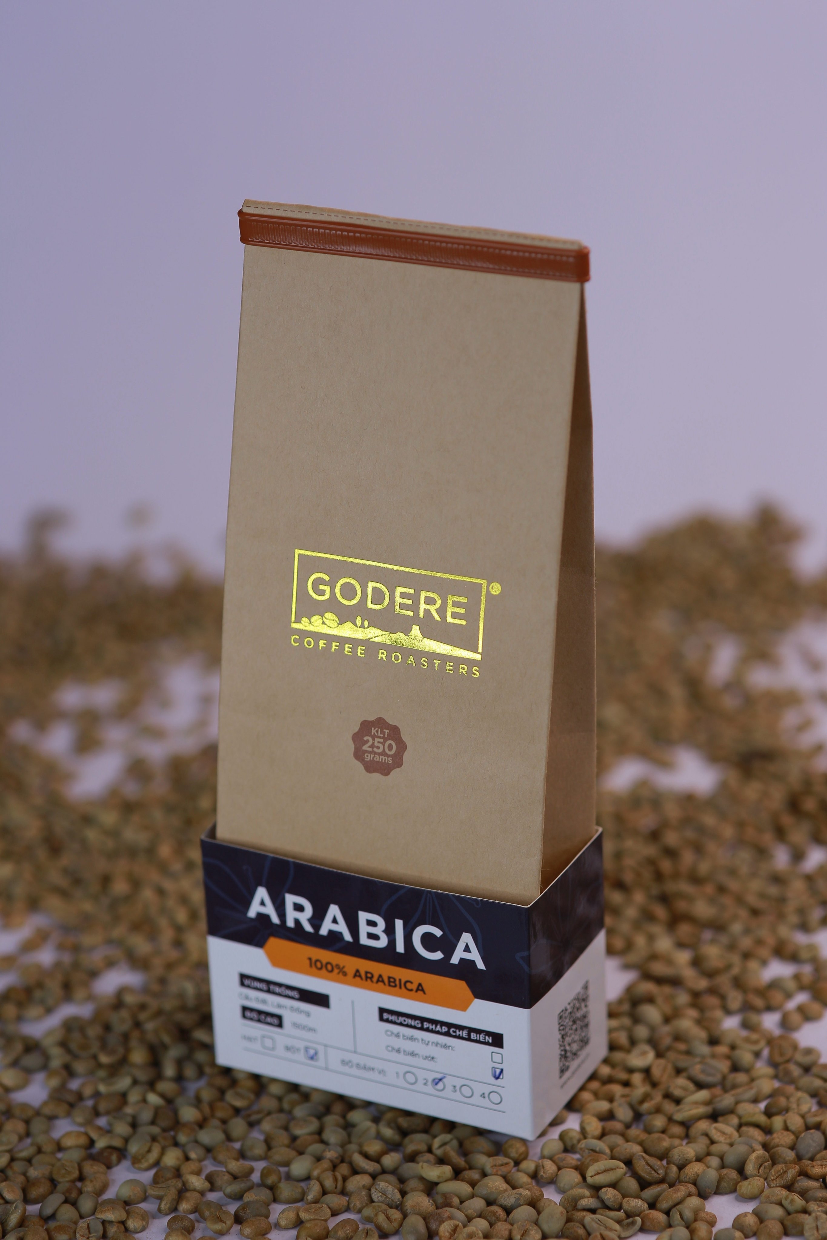 Cà phê Godere Arabica sản suất taị Đăk Nông (túi 0,25kg)