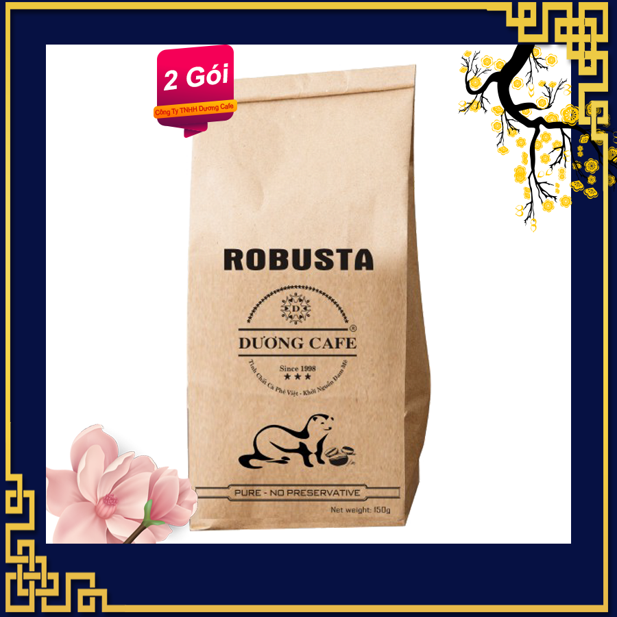Cafe rang xay loại bột Robusta (Bộ 2 Gói) ĐẶC BIỆT, thơm ngon, chuẩn vị - Dương cafe - 500 gr