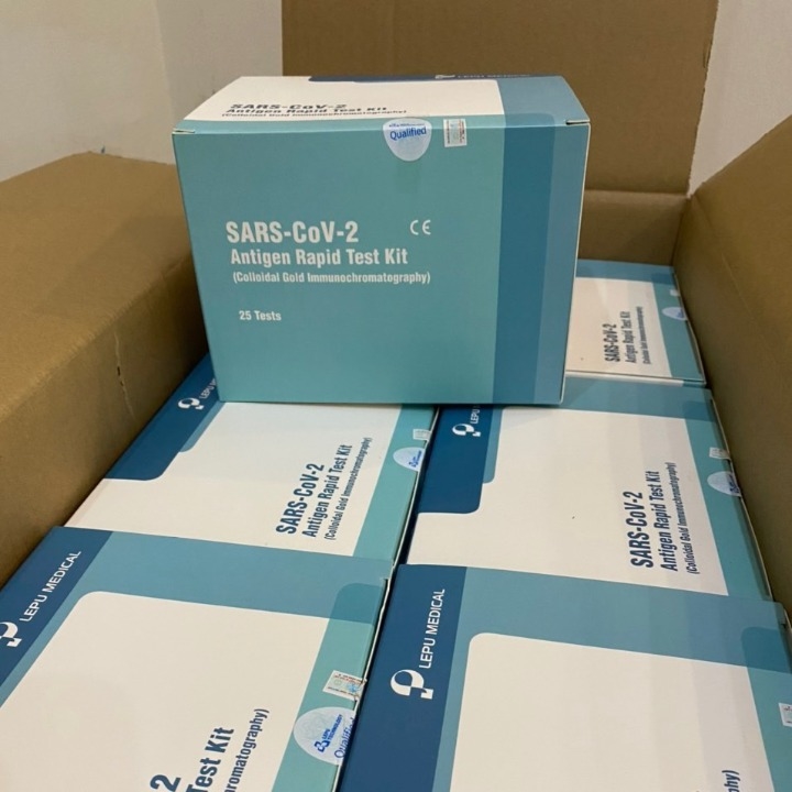 01 Hộp 25 kit test nhanh kháng nguyên COVID-19 Lepu Medical (SARS-Cov-2 Antigen Rapid Test Kit )