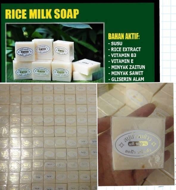 Xà Phòng Kích Trắng Cám Gạo Thái Lan Jam Rice Milk Soap mẫu mới