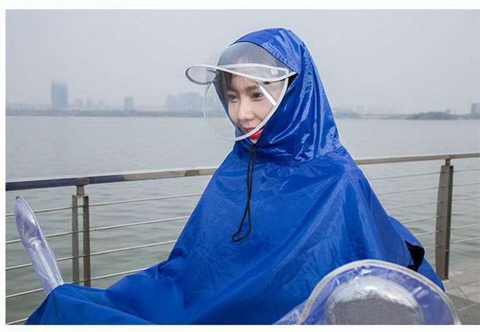 Áo mưa vải dù có kính che mặt dành cho nữ