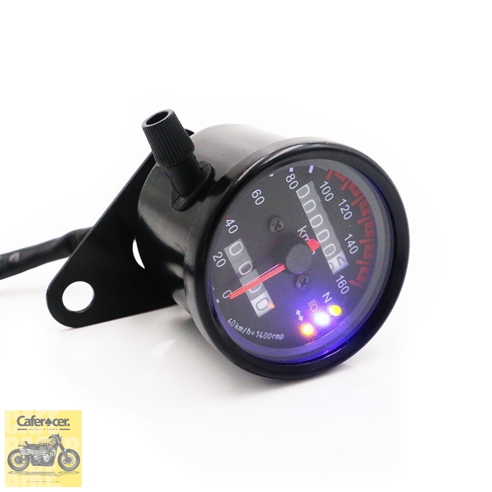 Đồng hồ xe máy classic có 3 đèn báo chức năng | CAFERACER STORE