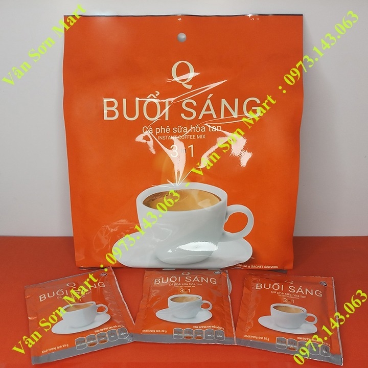 Cà phê sữa Buổi Sáng Trần Quang 480g (24 gói vuông * 20g)