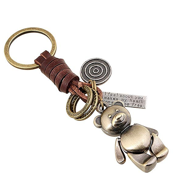 Móc Khóa Nữ Handmade Vintage Phong Cách Cổ Điển K72 Cá Tính Hình Gấu Bear Keychain