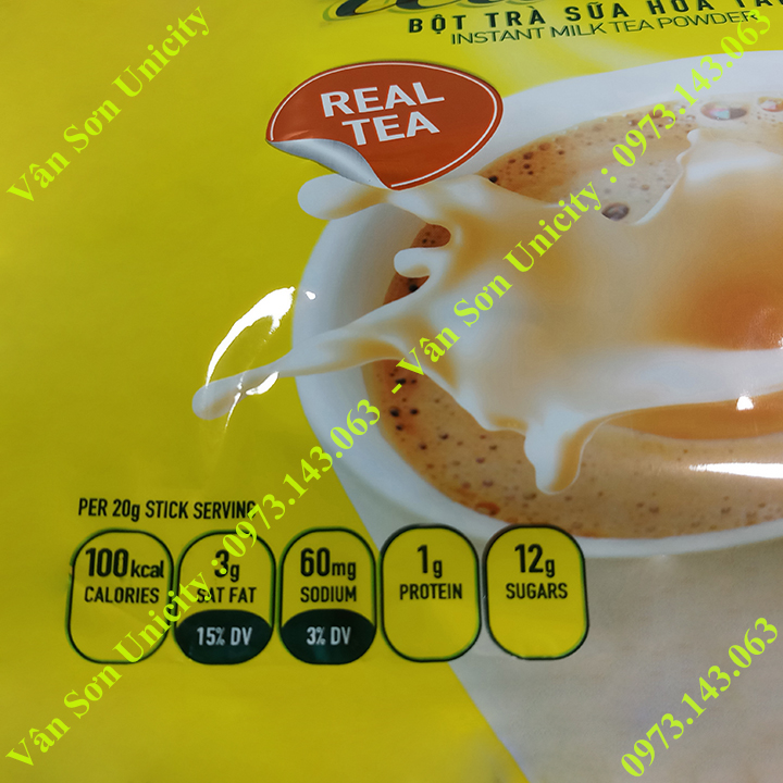 Trà sữa Tea mix Trần Quang bịch 480g (24 gói dài nhỏ * 20g) Instant Milk Tea Powder