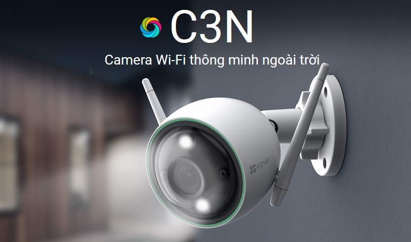 Camera Wi-Fi thông minh | Có AI, màu ban đêm | Ezviz C3N 2Mp FullHD 1080p + thẻ 32GB tại LELONG TECH[BH 24T]