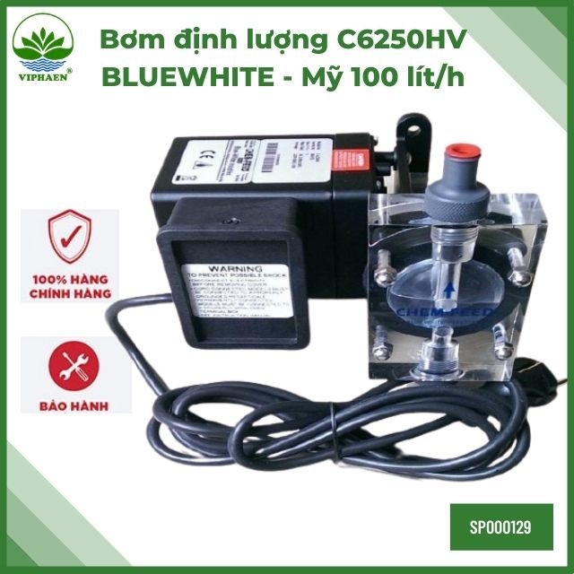 [Chính hãng USA] Bơm định lượng hóa chất BLUEWHITE C6250HV Mỹ 100 lít/giờ