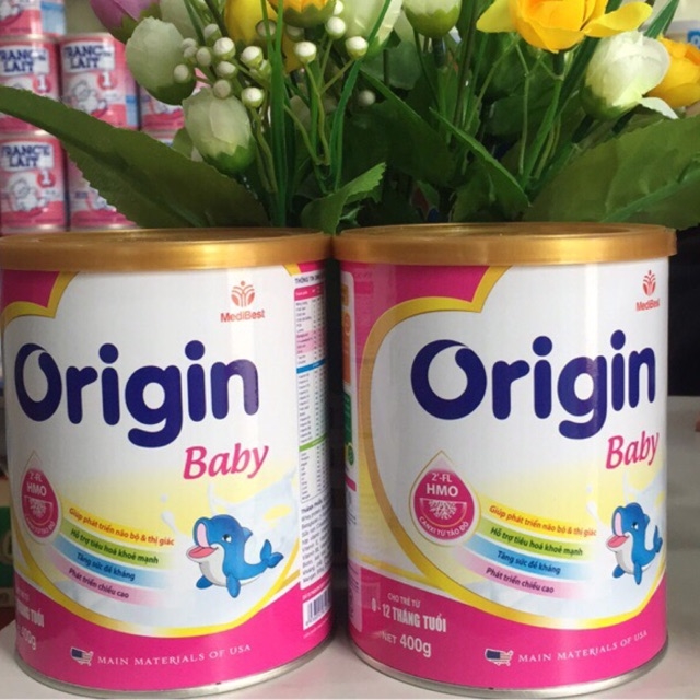Sữa Origin baby 400g cho bé từ 0 -12 tháng, nhẹ cân, ốm yếu- HMO, canxi từ tảo đỏ