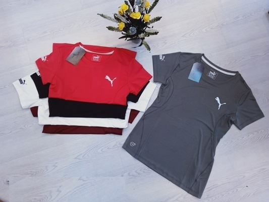 Áo phông thể thao cổ tròn Puma nữ tập gym - chạy bộ, bộ đồ thể thao nam nữ big size, đồ thể thao 24/7 - THETHAOYES