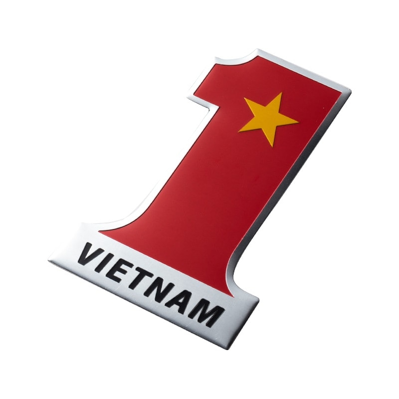 Sticker Dán Xe - Sticker Kim Loại Cờ Việt Nam 01 Dán Ô Tô Xe Máy
