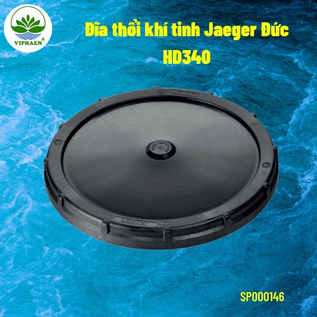 [Chính hãng Đức] Đĩa thổi khí tinh JAEGER HD340, Đĩa phân phối khí mịn - Đức cho bể xử lý nước thải, hồ nuôi thủy hải sản