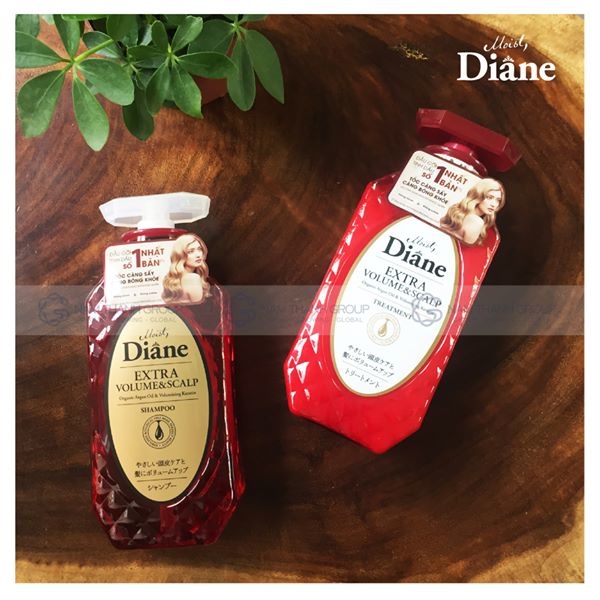 Dầu gội Diane ngăn rụng và làm phồng tóc Nhật Bản 450ml chai đỏ