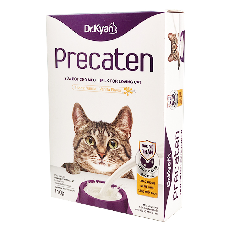 Sữa bột cho mèo con Dr.Kyan Precaten hộp 110gr - Sữa bột dinh dưỡng cho mèo con