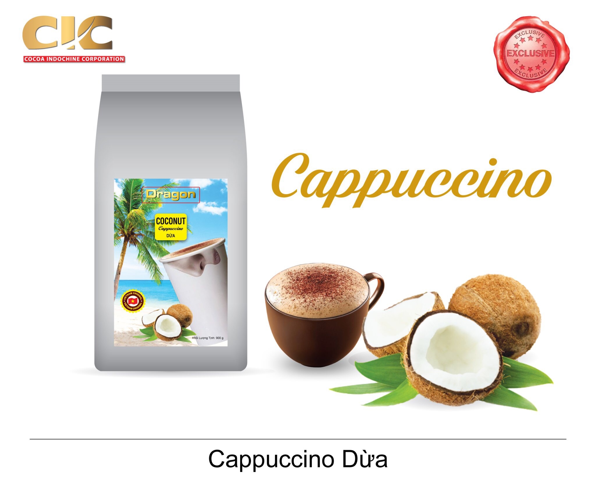 Cappuccino Dừa- Coconut 900gr