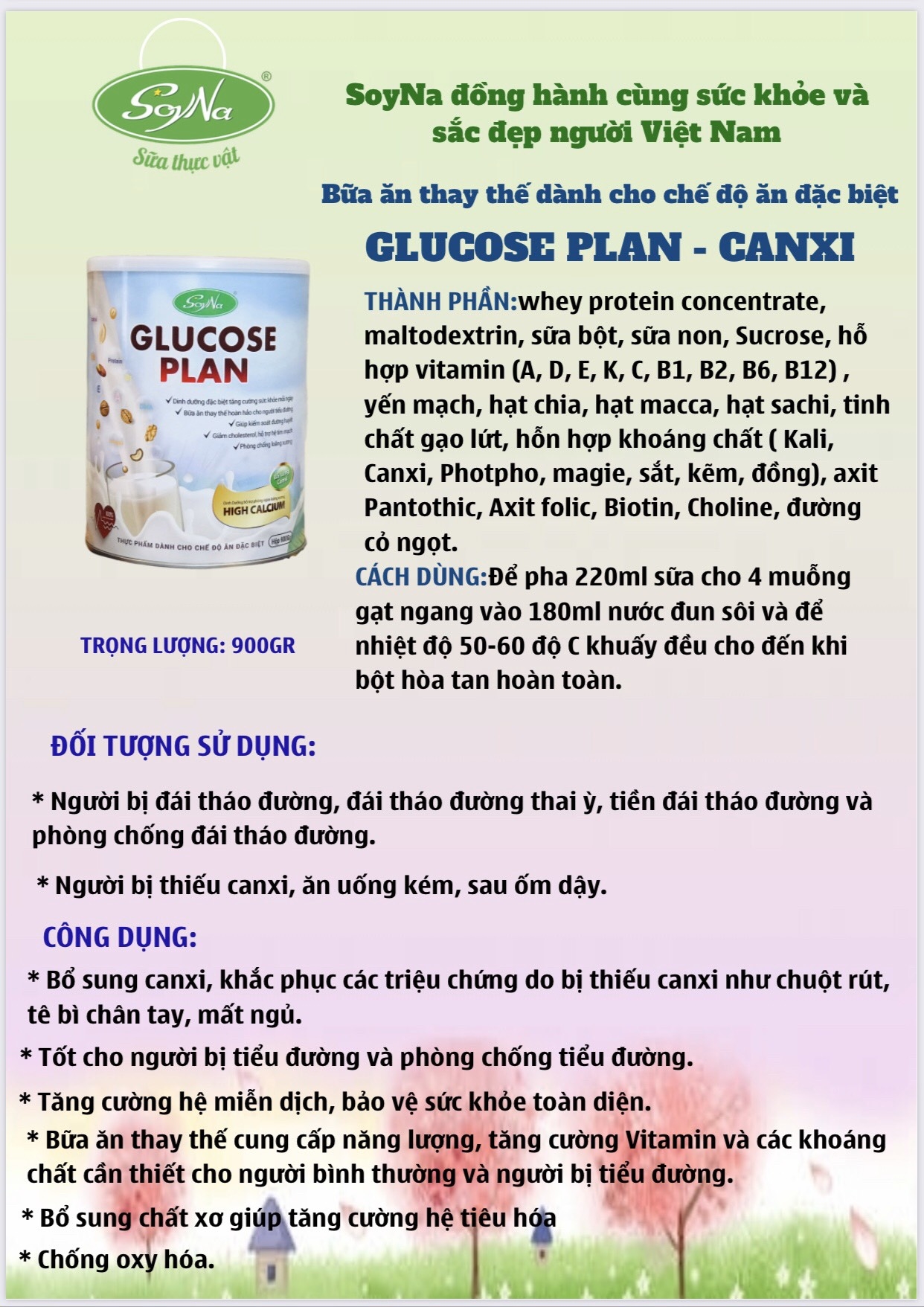 Sữa Thực Vật Glucose Plan Canxi
