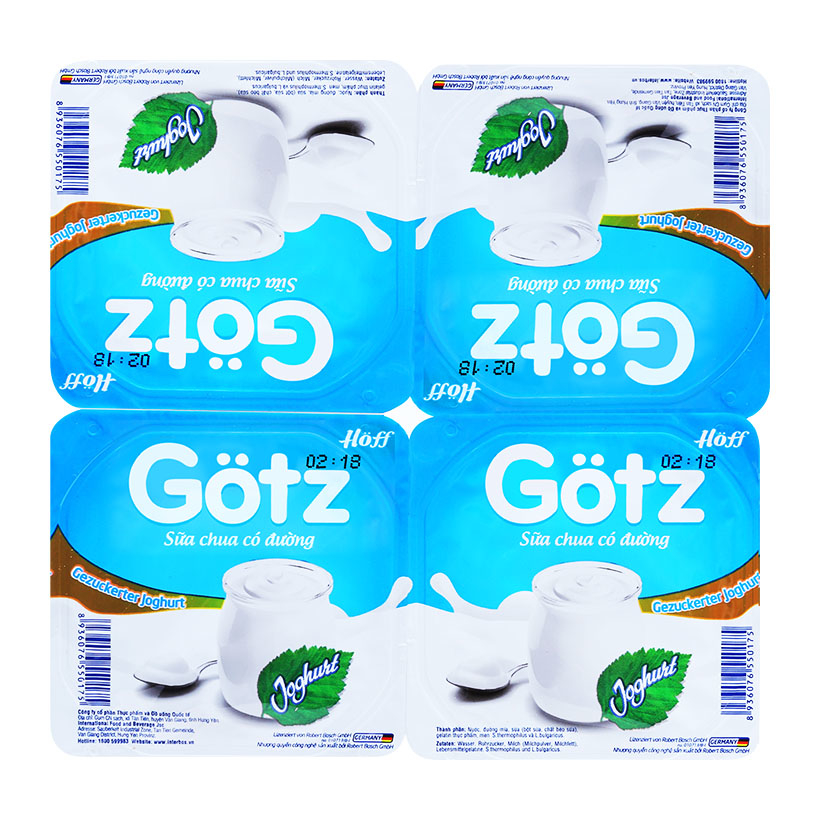 48 Hộp Sữa Chua Có Đường Original Gotz 100g Tăng Cường Vitamin Bảo Vệ Sức Khỏe