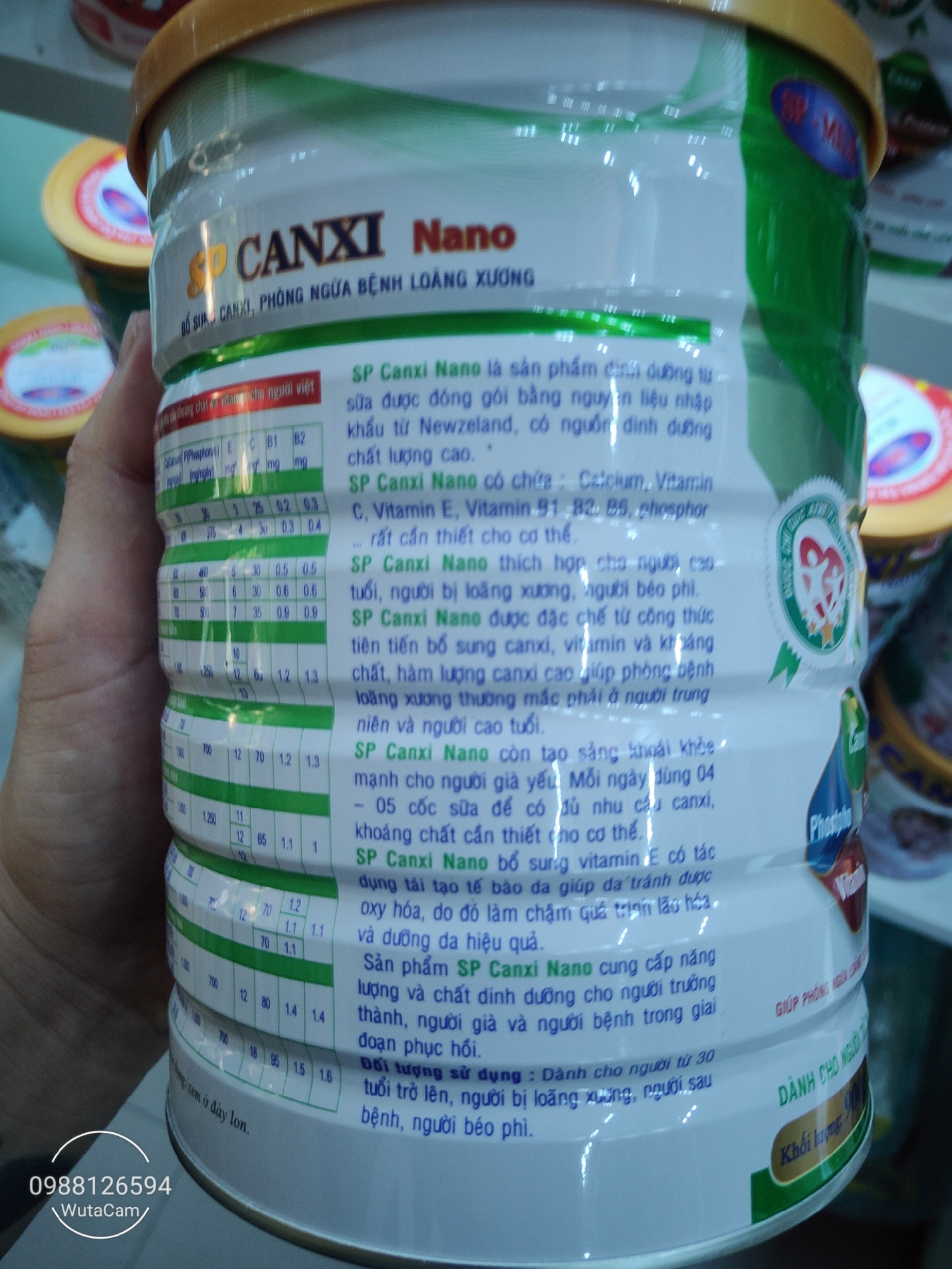 Sữa SP Canxi Nano-900G.Bổ xung canxi,phòng ngừa bệnh loãng xương.