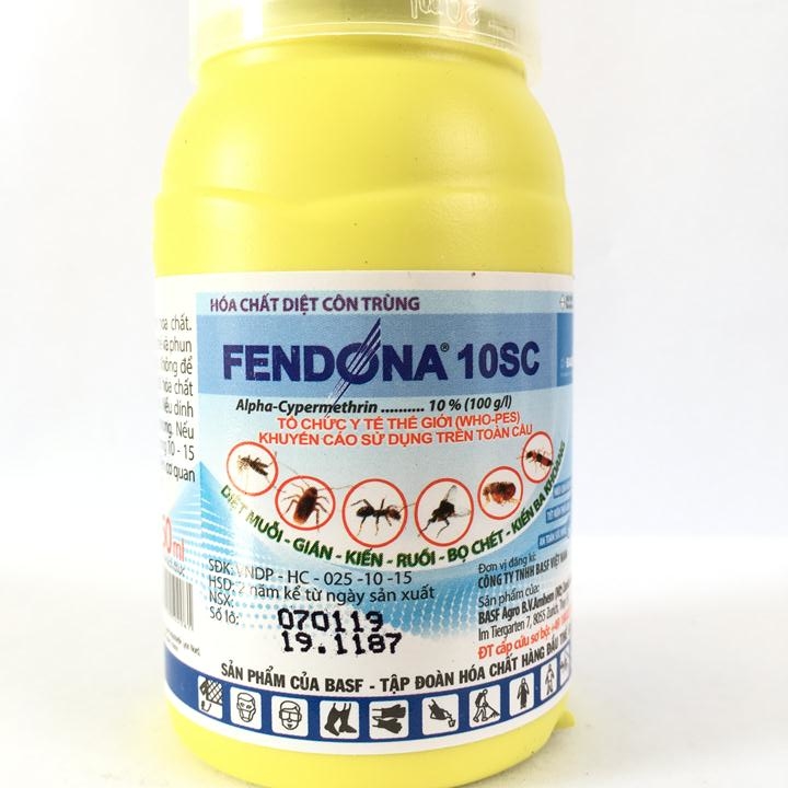 Chế phẩm diệt muỗi, côn trùng Fendona 10SC chai 50ml