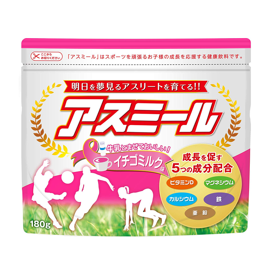 Sữa ASUMIRU ( Vị Dâu sữa) – Sữa tăng trưởng chiều cao Asumiru Nhật Bản 3 -16 tuổi