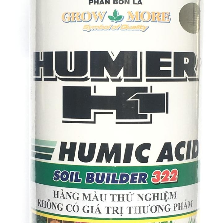 Phân bón lá cao cấp Growmore HUMER H1 HUMIC ACID SOIL BUILDER 322 , Humic 322 tốt cho mọi cây trồng chai 1 lít.