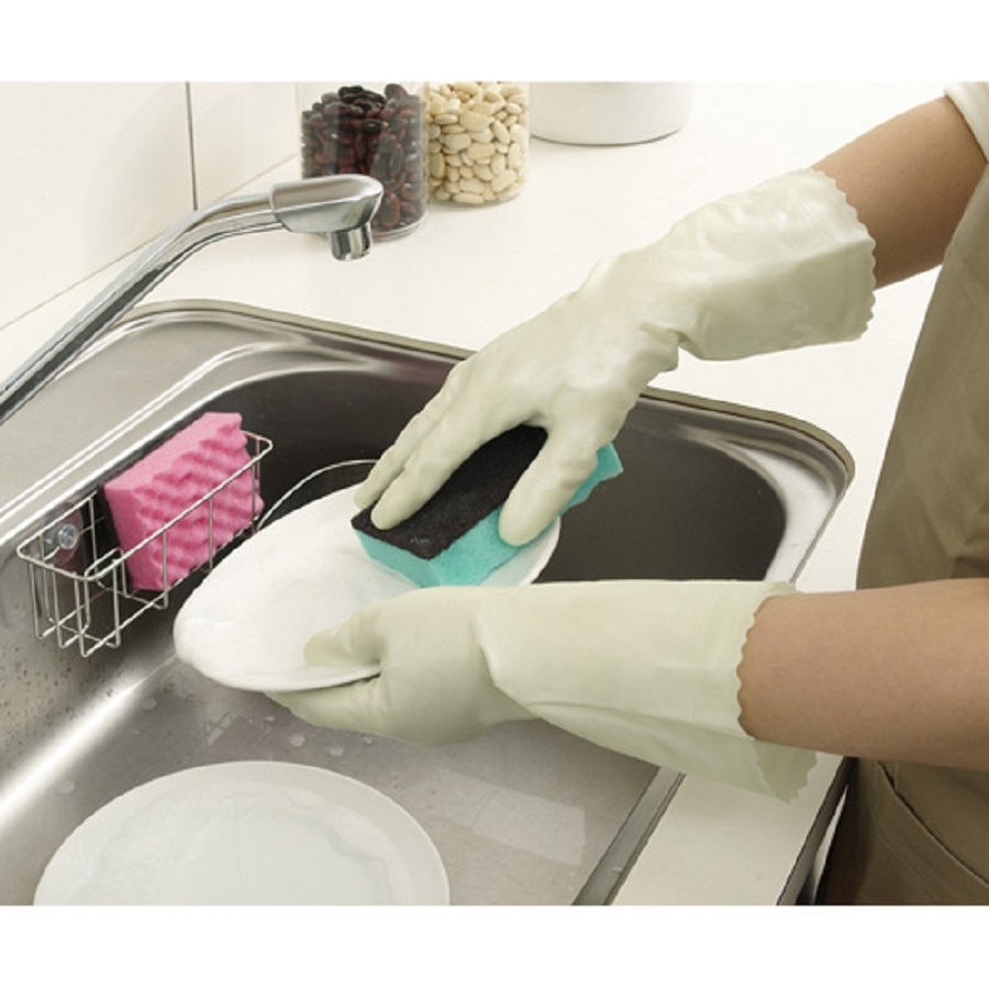 Găng tay rửa bát kháng khuẩn chống mồ hôi SHOWA size L Hàng Nhật