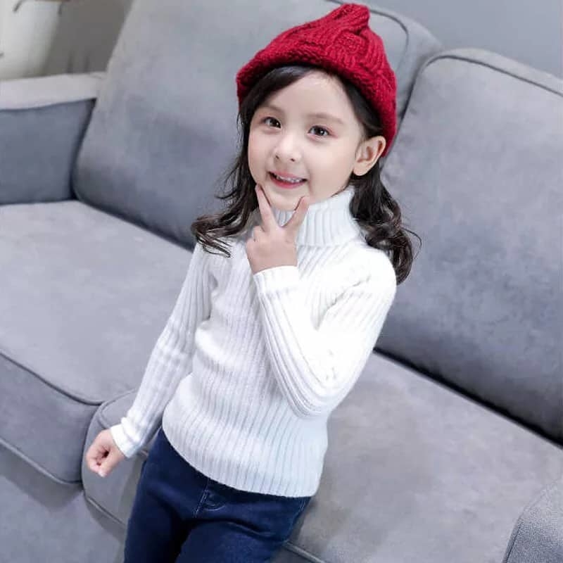 Áo len cổ lọ Hàn Quốc cho bé trai và bé gái 1-6 tuổi