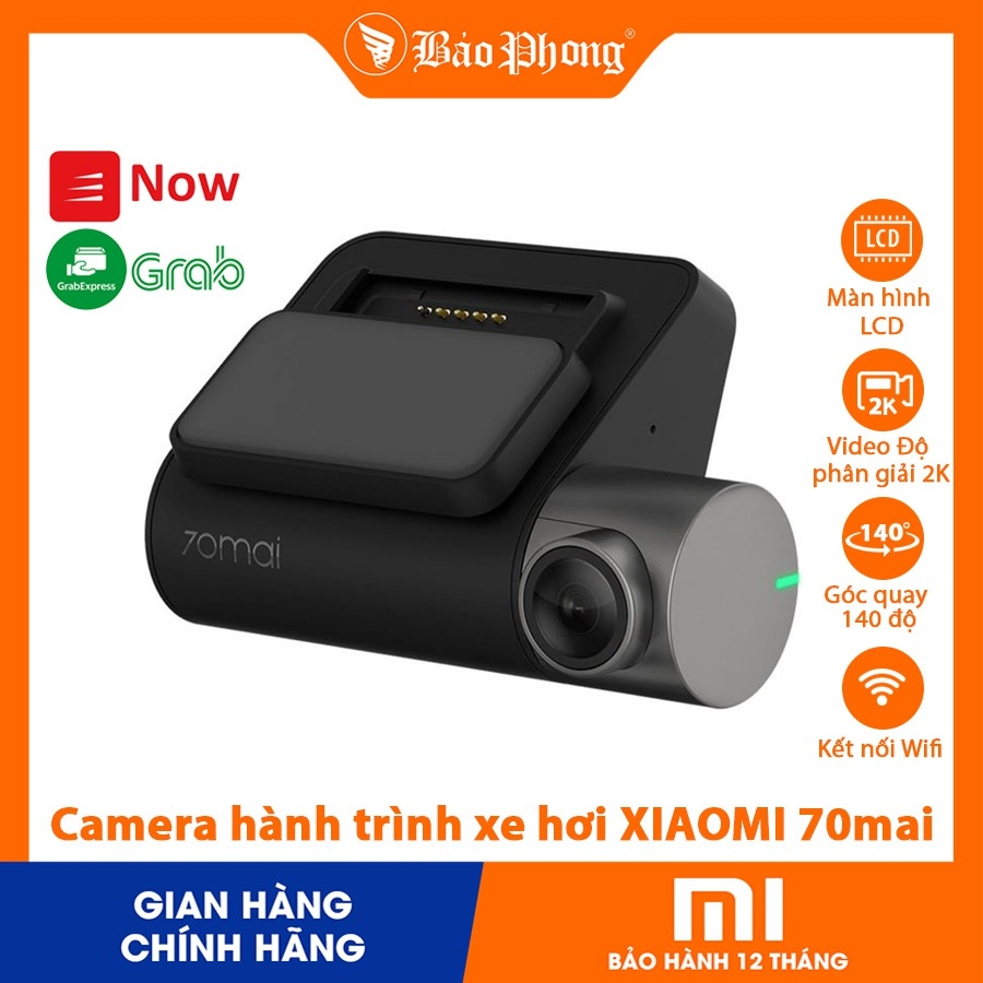 Camera Hành Trình cho Xe hơi XIAOMI 70mai Dash Camera Pro quay Video có màn hình giám sát oto kết nối app điện thoại rẻ