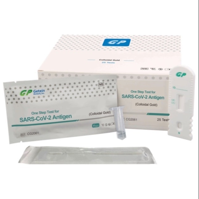 01 hộp 25 kit test kháng nguyên One Step Test for SARS-CoV-2 Antigen (Colloidal Gold) - GP Getein Biotech