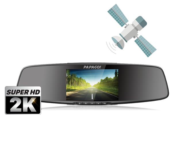 Camera Hành Trình Tích Hợp Gương Chiếu Hậu VIETMAP PAPAGO GOSAFE 790 + Thẻ Nhớ 16GB