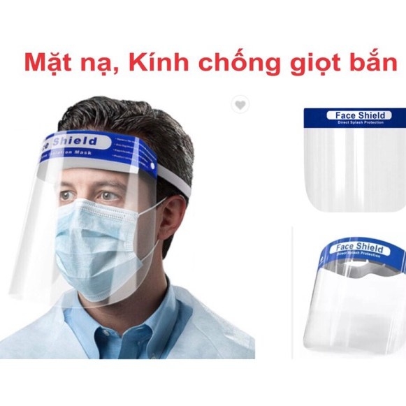 [Có sẵn Hà Nội] Combo 10 kính chống giọt bắn FACE SHIELD phòng dịch, mặt nạ bảo hộ cho bạn và gia đình