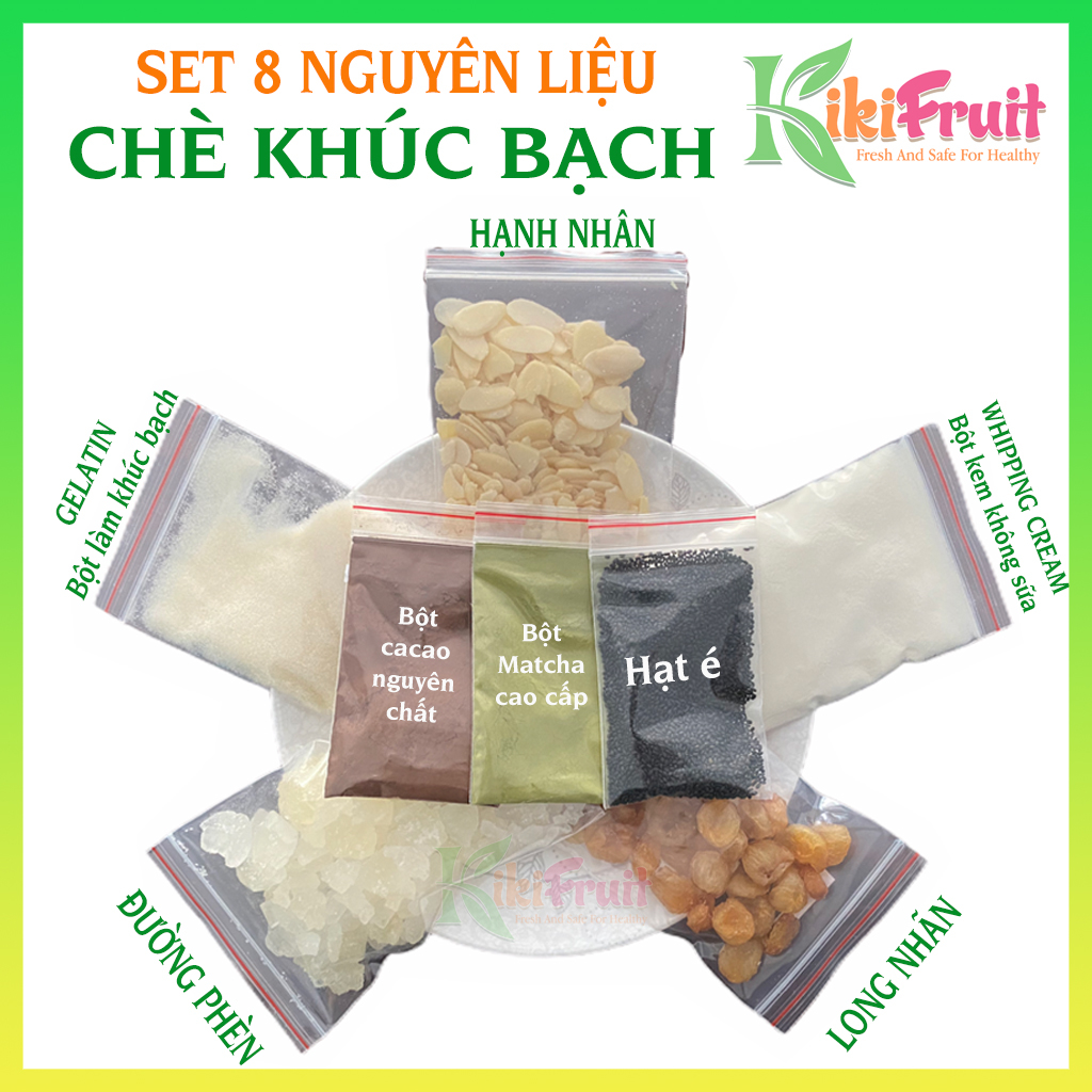 Set nguyên liệu Chè Khúc Bạch nấu được 20 chén chè thơm ngon - KiKi Fruit