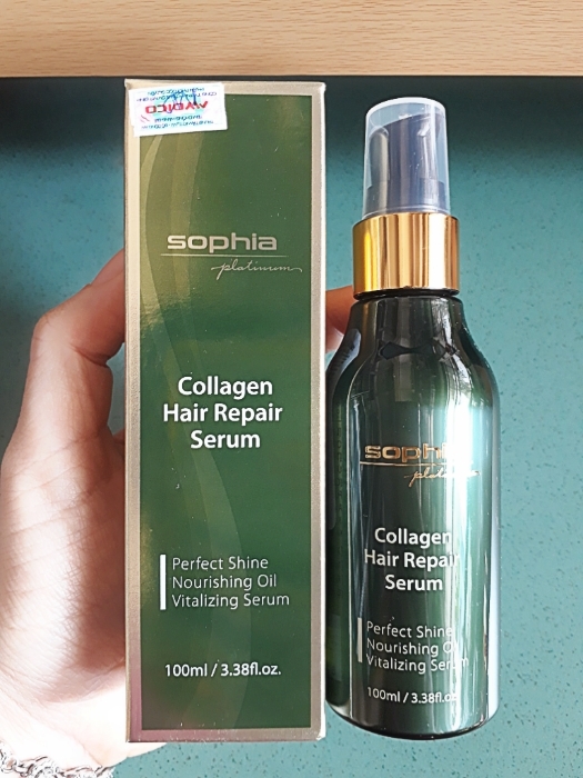 tinh dầu dưỡng phục hồi tóc hư tổn Collagen Sophia Platinum 100 ml