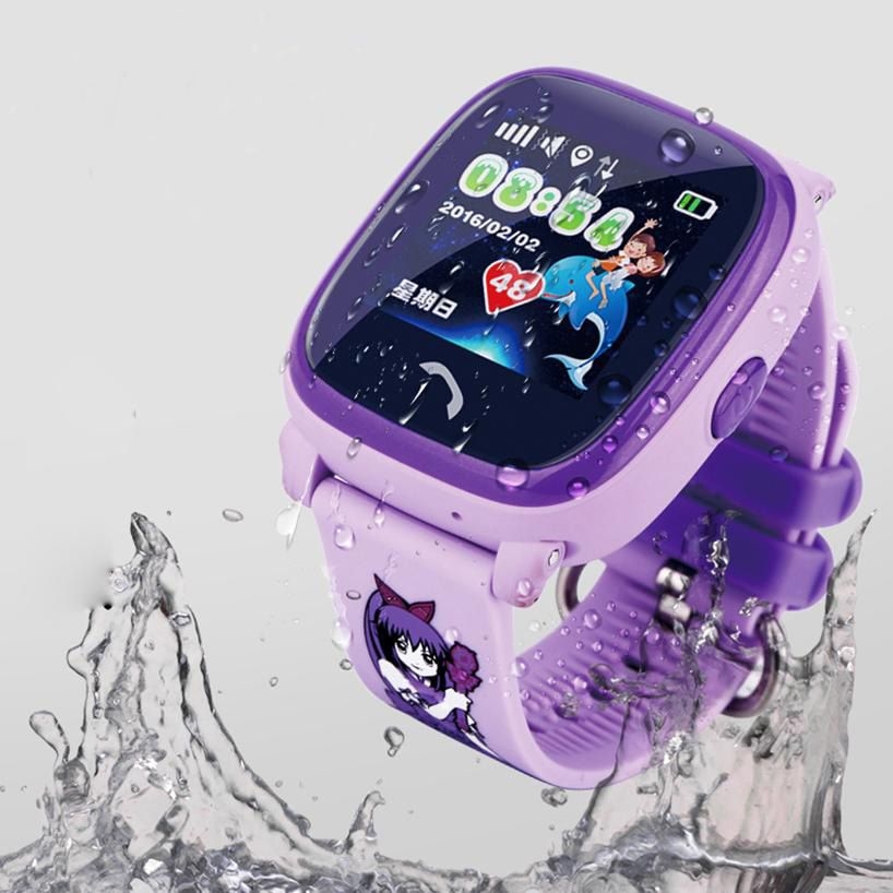 Đồng hồ thông minh định vị trẻ em TT25 chống nước màu tím