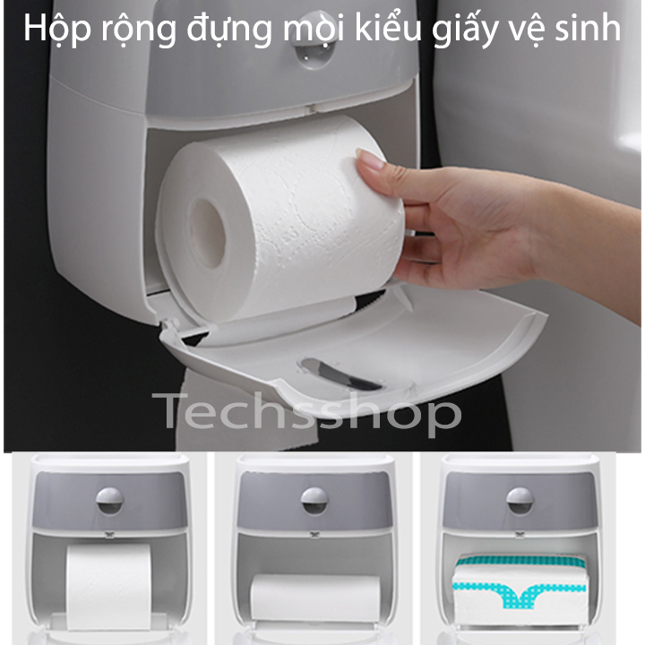 Hộp đựng giấy toilet - hộp đựng giấy nhà vệ sinh loại 2 tầng - hộp đựng giấy vệ sinh - hộp đựng giấy nhà tắm