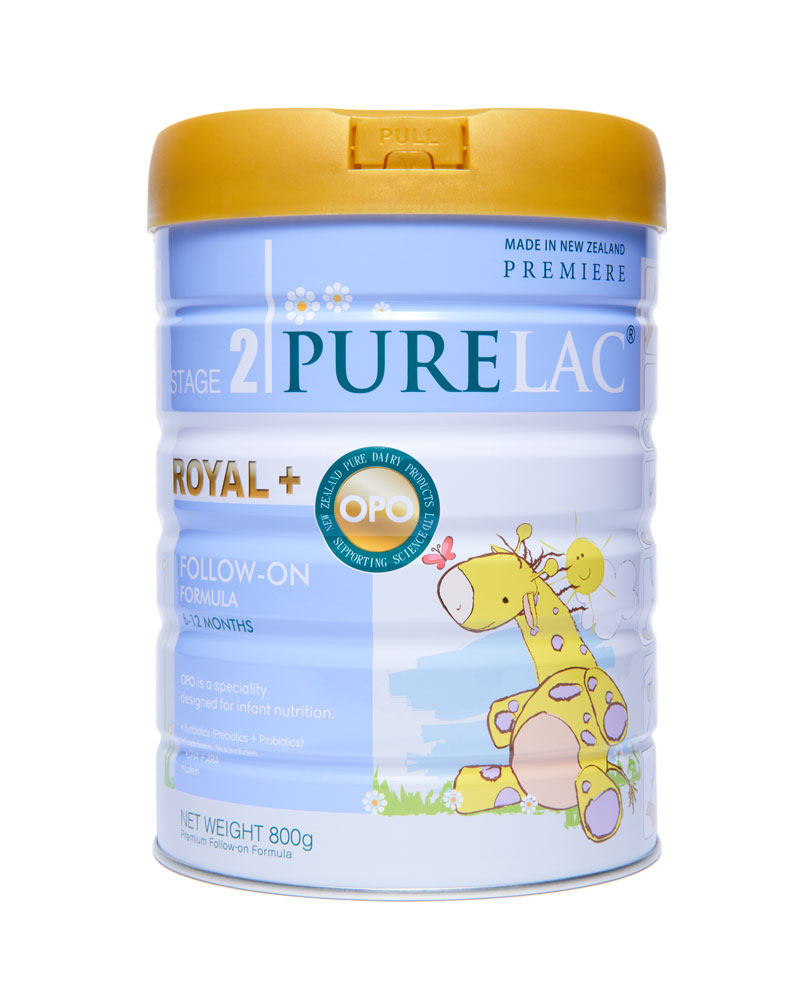 Sữa công thức nhập khẩu nguyên hộp từ newZealand PureLac Royal+ (Stage 2) hộp 800gr cho bé từ 6 dến 12 tháng