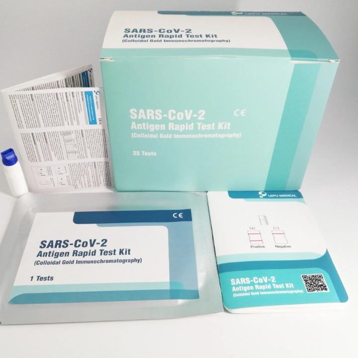 01 Hộp 25 kit test nhanh kháng nguyên COVID-19 Lepu Medical (SARS-Cov-2 Antigen Rapid Test Kit )