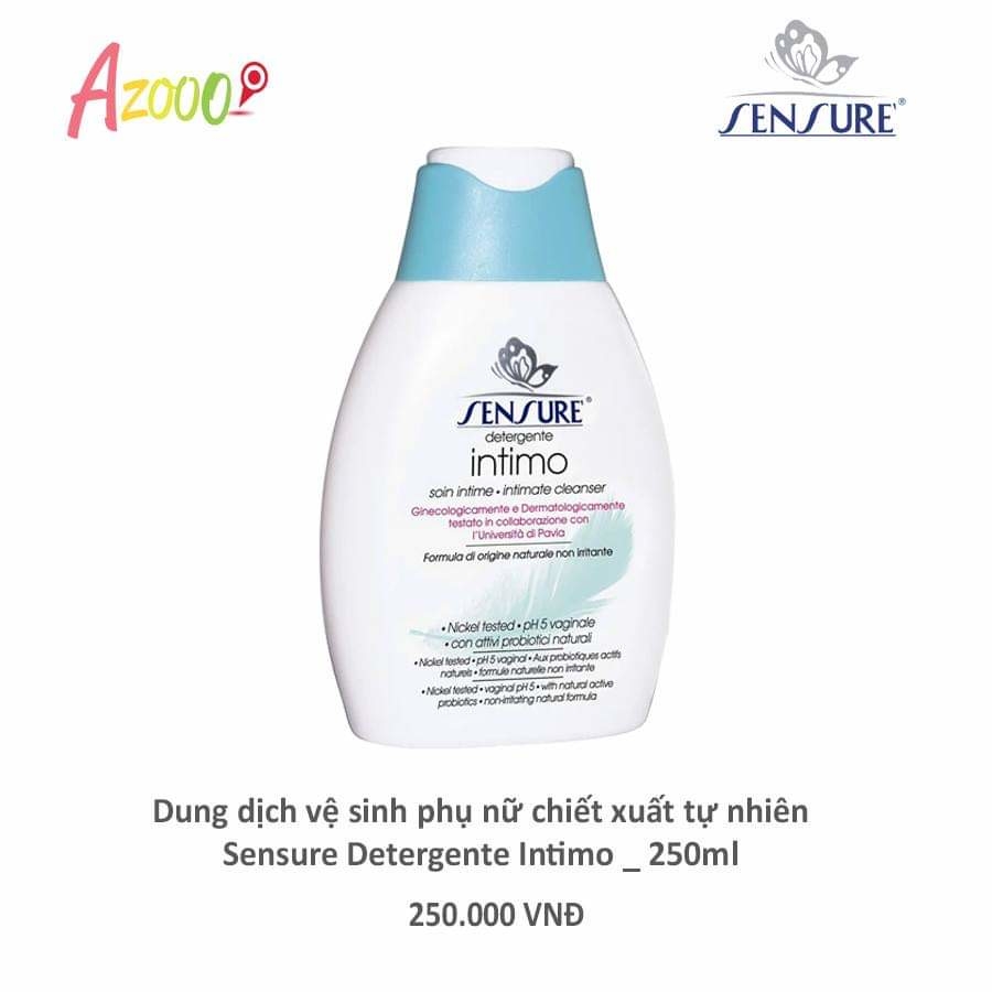 Dung dịch vệ sinh phụ nữ chiết xuất tự nhiên Sensure Detergente Intimo 250ml