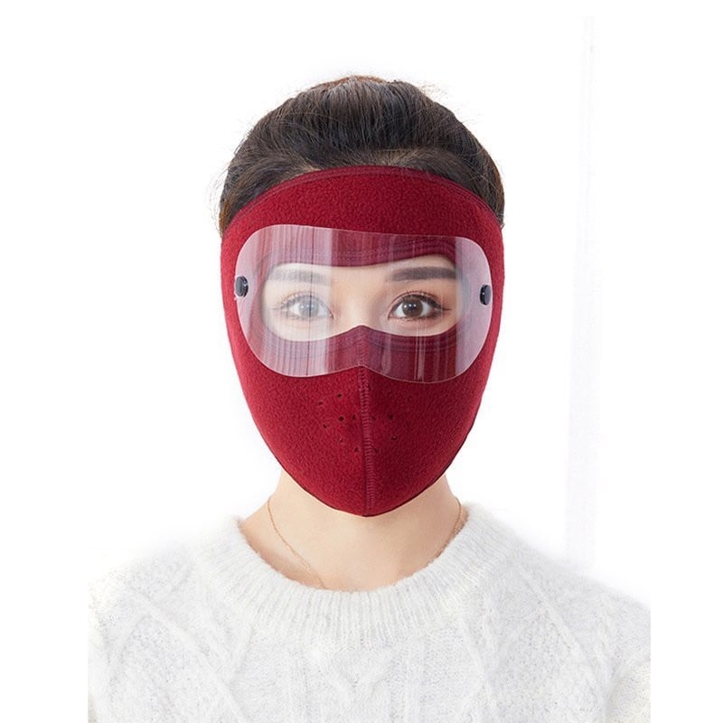 Khẩu trang ninja vải lót nỉ che kín mặt trán có kính bảo vệ mắt chống nắng chống bụi nhiều màu thích hợp cho cả nam và nữ - Khau trang ninja lot ni mat che kin mat tran co kinh bao ve mat chong nang chong bui