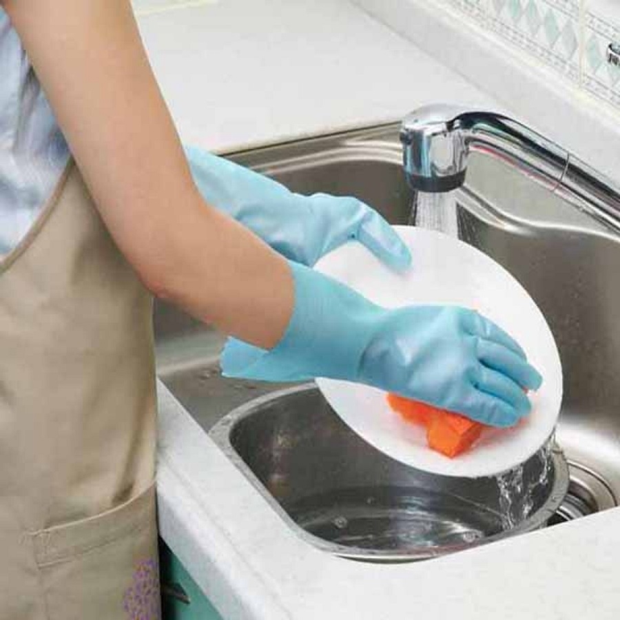 Găng tay rửa bát kháng khuẩn chống mồ hôi SHOWA size L Hàng Nhật