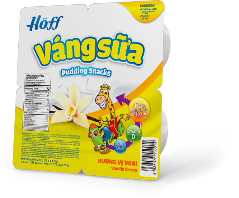 [SIÊU HOT] 48 Hộp Váng sữa Hoff Vanilla 55g Bổ Sung Dinh Dưỡng Dành Cho Trẻ Em