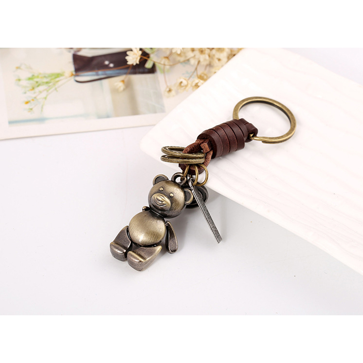 Móc Khóa Nữ Handmade Vintage Phong Cách Cổ Điển K72 Cá Tính Hình Gấu Bear Keychain