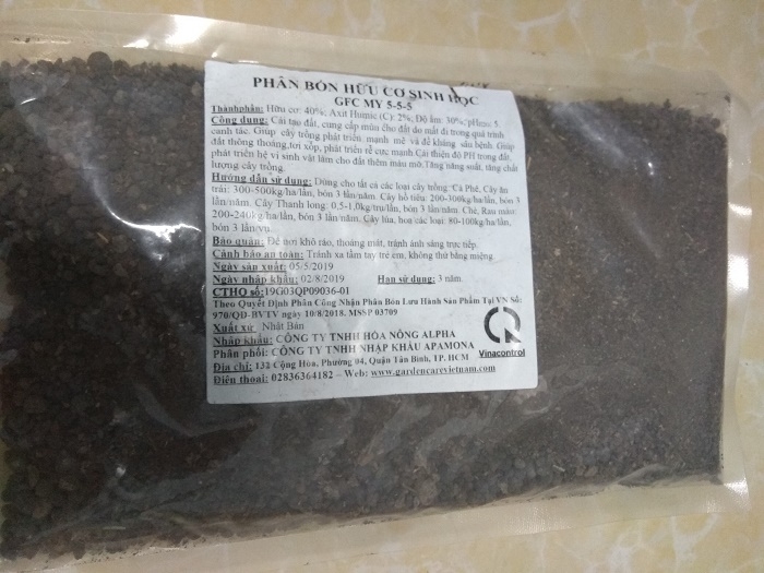 Phân bón hữu cơ FERTILIZER dạng bột - gói 500 gram