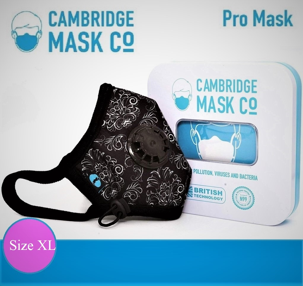 Cambridge Mask Pro N99 - Khẩu Trang Chống Ô Nhiễm Không Khí, Loại Bỏ Toàn Bộ Bụi Siêu Mịn PM2.5, PM0.3 ( Phiên bản Duke Pro, Size XL Dành Cho Cân Nặng Trên 90 Kg )