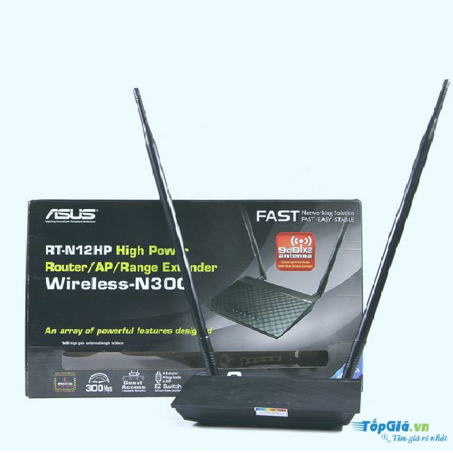 ASUS RT-N12HP router wifi chuẩn N phát sóng cực mạnh, tốc độ 300Mbps