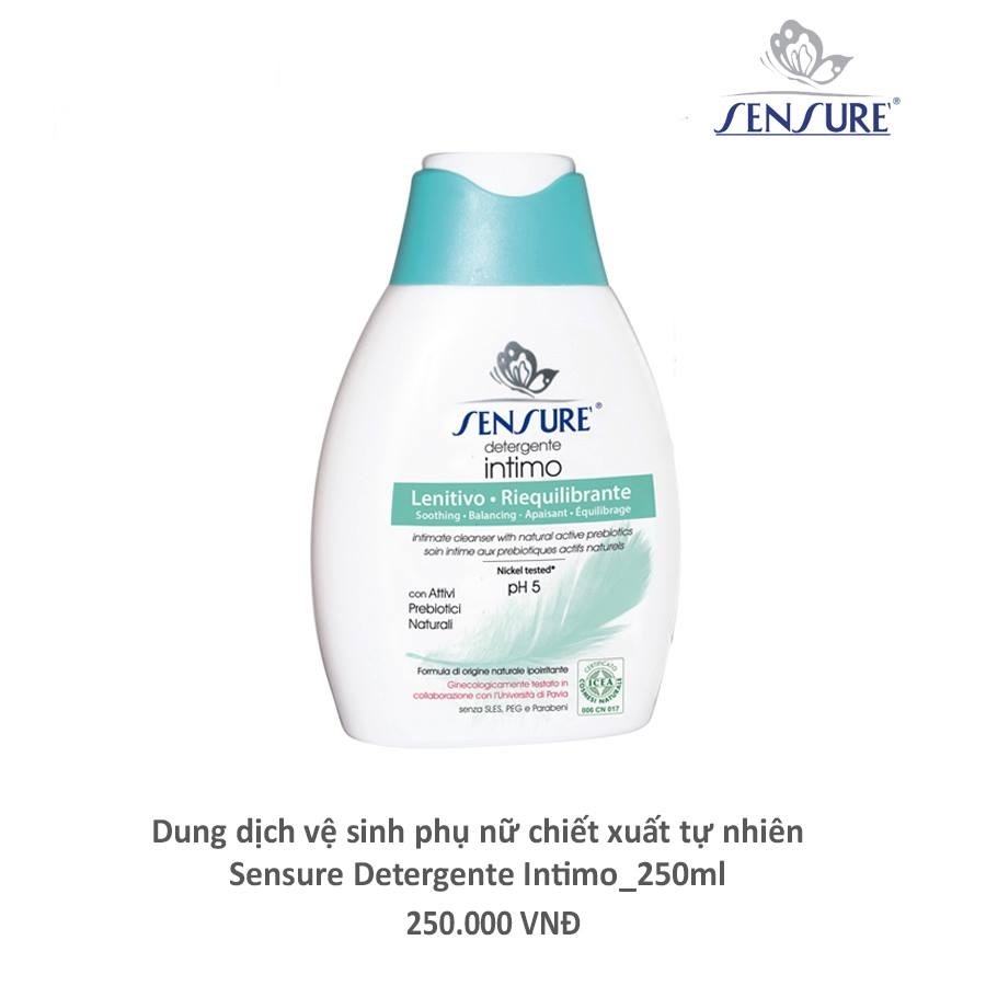 Dung dịch vệ sinh phụ nữ chiết xuất tự nhiên Sensuré Detergente Intimo- Italy