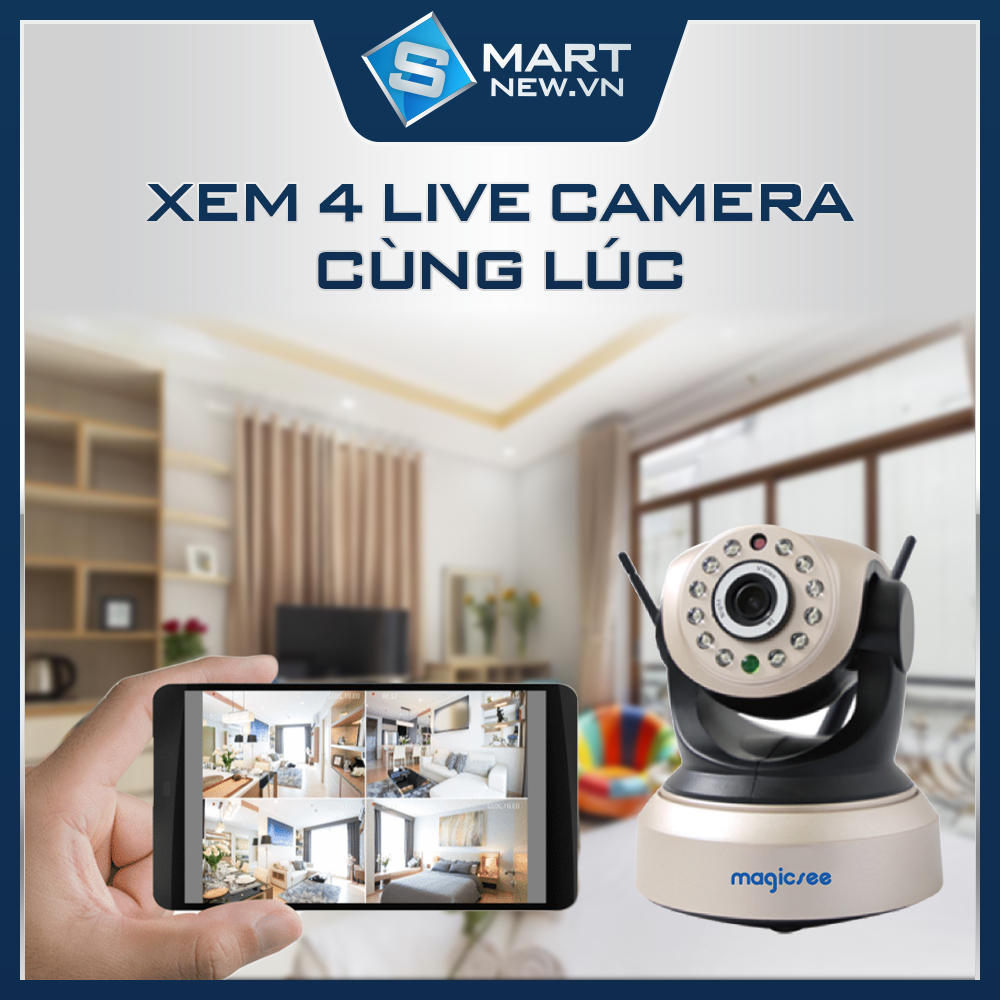 Camera giám sát Magicsee S8003 Plus - Full HD1080 - Xem 4 camera - Theo dõi chuyển động 24/24