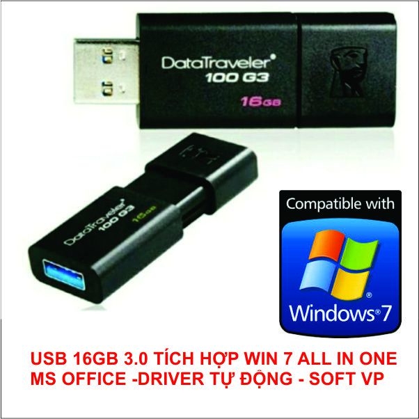 USB CÀI WIN 7 TỰ ĐỘNG 16GB 3.0 FULL