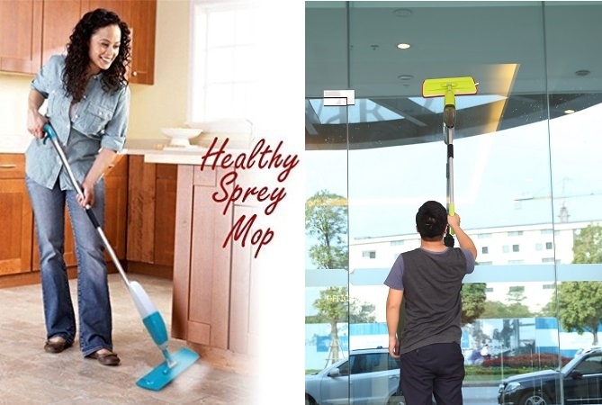 Cây lau nhà có bình xịt nước Healthy Spray Mop