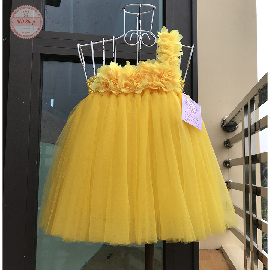 Váy Công Chúa Vàng Hoa Dải Lệch Quai Cho Bé 1 Tuổi - P406519 | Sàn Thương  Mại Điện Tử Của Khách Hàng Viettelpost